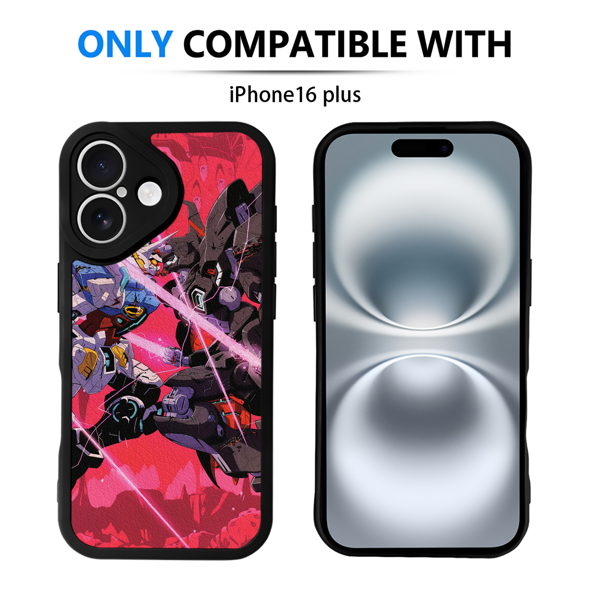 （画像用） 機動戦士ガンダム Mobile Suit Gundam 【iPhone 16シリーズ対応】シリコンスマホケース（レザー調） 材質：シリコン
